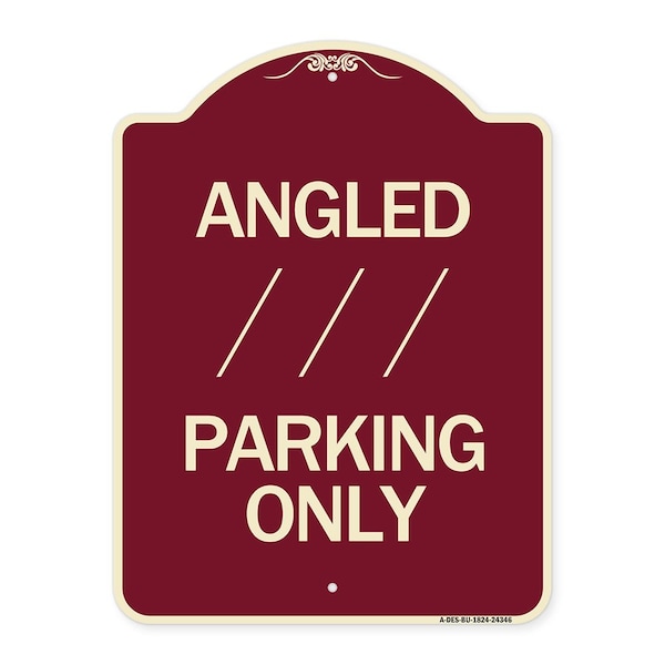 Signmission Angle Parking W/ Bidirectional Arrow 1 Heavy-Gauge Aluminum Sign, 24" x 18", BU-1824-24346 A-DES-BU-1824-24346 - main